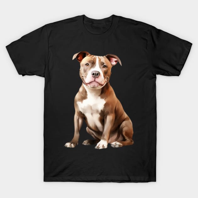 Pit Bull T-Shirt by DavidBriotArt